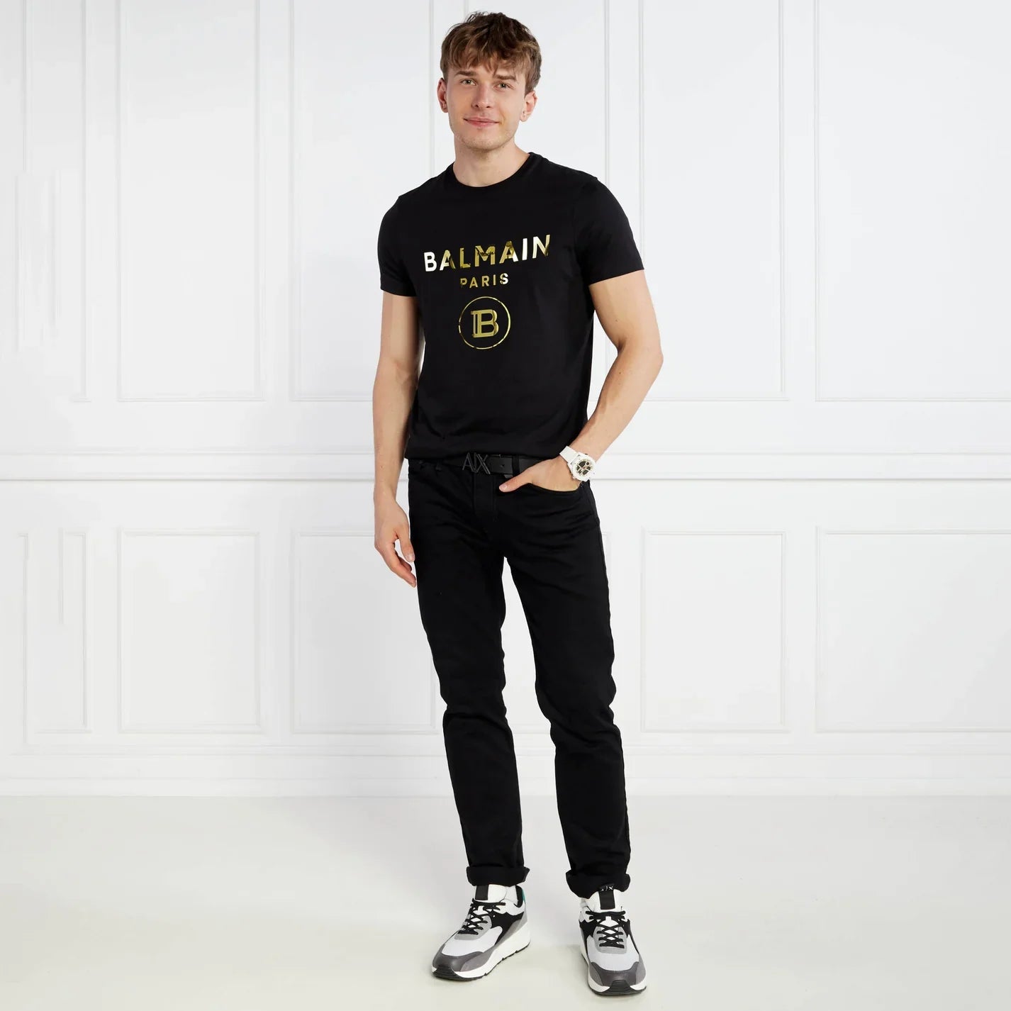 Men’s Imported Reflective Print T-Shirt (BLFG)