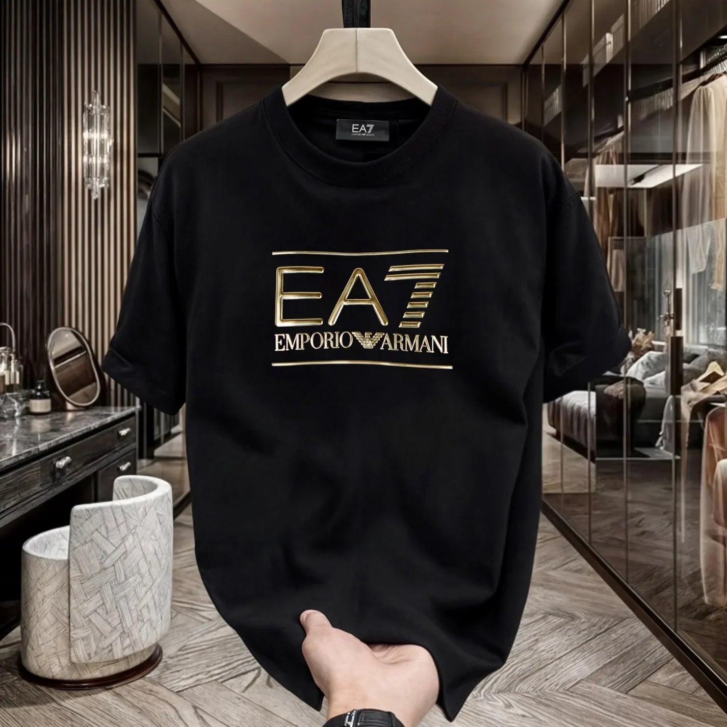 Men’s Imported Reflective Print T-Shirt (AEA)